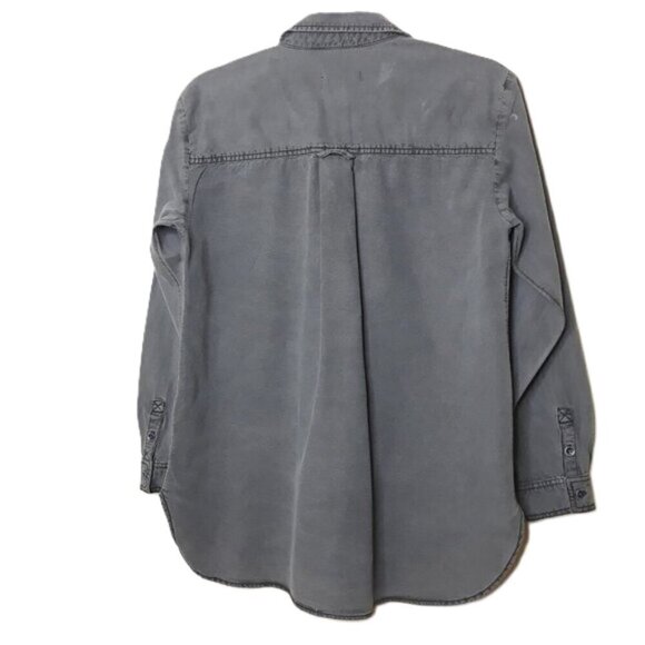 Anthropologie Pilcro and the Letterpress Juni Ruffle Denim Shirt XS Western - Picture 4 of 6